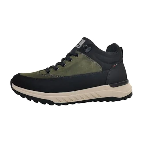 Rieker Herren Stiefel, grün (Blackmoor/Schwarz) Gr. 40 - Wanderschuhe mit R-Tex-Technologie für optimalen Nässeschutz und hervorragenden Gehkomfort, ideal für Outdoor-Abenteuer und Alltag.