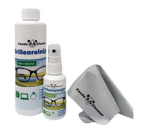 PandaCleaner Brillenreiniger - Bio-Konzentrat mit Anti-Beschlag-Formel - Fensterputzmittel für Brillen und optische Geräte, entfernt effektiv Schmutz und Fett ohne Rückstände. Ideal für empfindliche Beschichtungen und sorgt für kristallklare Sicht!