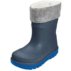 Playshoes Regenstiefel mit herausnehmbarer Fütterung für Kinder, Marine Socke, 21 EU - Stiefel für Jungen - Wasserdichter und leichter Gummistiefel mit herausnehmbarer, gefütterter Socke für ganzjähriges Tragen. Ideal für regnerische Tage und kühlere Temperaturen.