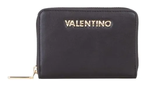VALENTINO Sunshine Zip Around Wallet Geldbörse Nero schwarz - Damen Geldbörse aus 100% Polyurethan, bietet Platz für Kreditkarten und ist der perfekte stilvolle Begleiter für jedes Outfit.