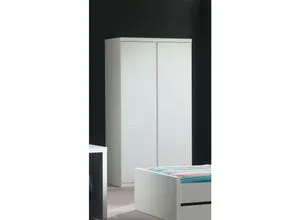Vipack Kleiderschrank Lara, 2-trg. - Hochwertiger MDF-Kleiderschrank für Kinderzimmer - Kinderzimmermöbel: Der 2-türige Kleiderschrank Lara bietet viel Stauraum und besticht durch seine elegante, weiße Lackierung und stabile Bauweise.