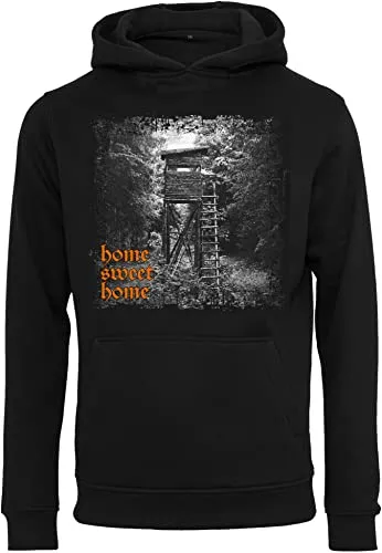 Baddery Jäger Hoodie Herren - Home Sweet Home - Kapuzenpullover für Jäger (XXL) - Hochwertiger Kapuzenpullover für Männer mit langlebigem Siebdruck, ideal für Freizeit und Outdoor. Bequem und stylisch – perfekt für Jäger und Naturfreunde. Ein tolles Geschenk für jeden Anlass!