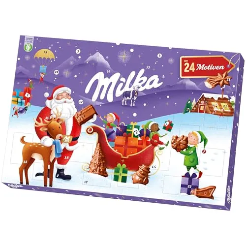 Milka Adventskalender mit gefüllten Schokofiguren von Milka