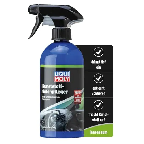 LIQUI MOLY Kunststofftiefenpfleger, Art.-Nr. 1536 I 500 ml | Kunststoffpflege Spray für den Autoinnenraum I Pflegt I Kunststoff Auffrischer für seidenmatten Glanz