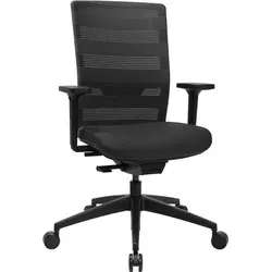 Topstar Sitness Airwork Drehstuhl - Schwarz mit Armlehnen - Ergonomischer Bürostuhl für aktives Sitzen, der durch seine 3D-Beweglichkeit und individuelle Höhenverstellung optimalen Komfort bietet. Ideal für lange Bürozeiten und fördert die Beweglichkeit.