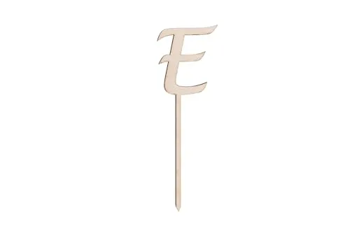 Sallys Cake Topper Buchstaben nachhaltig aus echtem Holz, ökologisch abbaubar, zum Bemalen oder Einsprühen - Tortendeko Kuchendeko Cupcake Kuchen Torten Geburtstag Party (E)