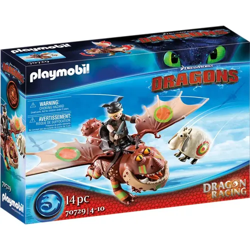 PLAYMOBIL 70729 Dragon Racing Gambedipesce E Muscolone - Wikinger Komplettset mit actionreichen Drachenrennen und detailreichen Figuren für fantasievolles Spielen.