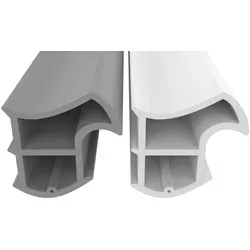 Dikara Profildichtungsband Stahlzargendichtung Höhe 15,8mm Breite 15,2mm Falz Türdichtung, Antidehnungsfaden, Dichtung, TPE, thermoplatisches Elastomer grau 5000 cm