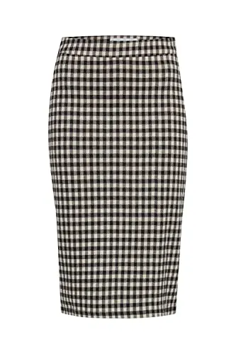 ICHI IHKATE CHECKY SK Damen Rock in schwarz von ICHI