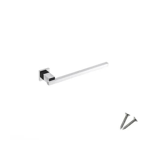 270S1 Handtuchhalter Bad, Einarmig 32cm | Handtuchstange Chrom Glänzend Messing | Wand- & Eck-Handtuchhalter Rostfrei
