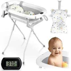 Ricokids Baby Badewanne mit Gestell und Thermometer von Ricokids