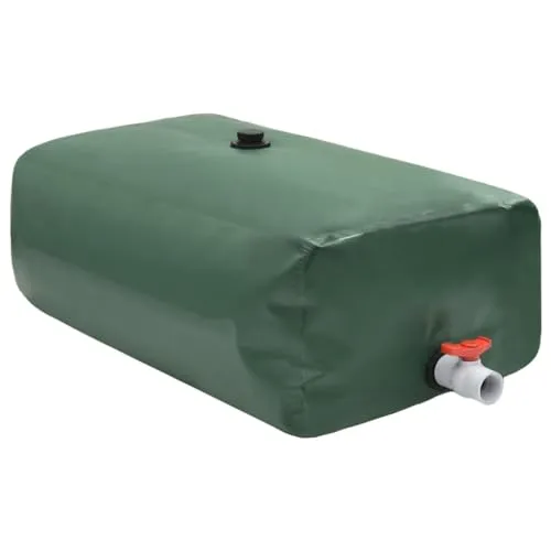vidaXL 360L Faltbarer Wassertank mit Wasserhahn - Regentonne zur Aufbewahrung von Nichttrinkwasser, langlebig und reißfest aus PVC, ideal für Gartenbewässerung und Outdoor-Aktivitäten.