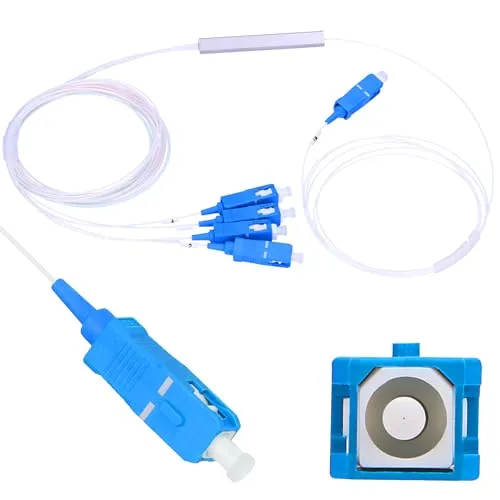 EXTRALINK Lan Splitter SC/UPC, 1:4 PLC Optisches Kabel, 900um, 1,5m, Ethernet Splitter, LAN Verteiler, Optisches Kabel, Glasfasersplitter für FTTH-Netze