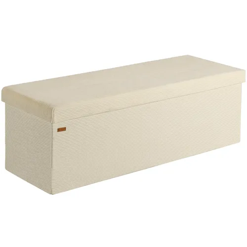 Casaria Faltbare Sitzbank Cord Beige mit 2 Boxen in beige von Deuba