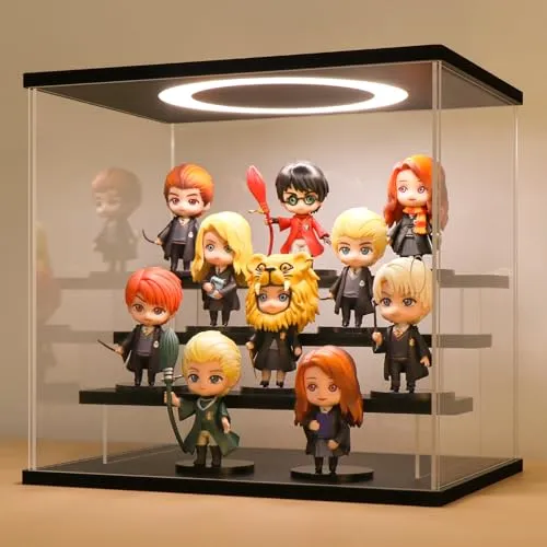 Acryl Vitrine / Schaukasten / Display Case / Acryl Box für Modellautos, Figuren, Sammlerstücke | mit LED Beleuchtung (4-Stufen, 30x22,5x27,5 cm)