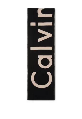 Calvin Klein Modetuch BOLD LOGO 2-TONE WOOL HW SCARF in schwarz von Calvin Klein