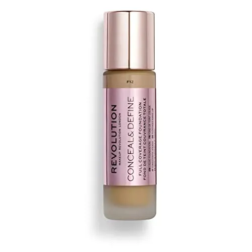 Makeup Revolution, Conceal & Define Grundierung, F12, 23ml