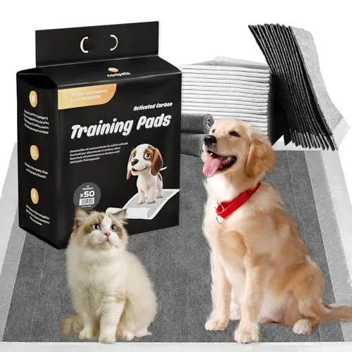 Nanipets® Trainingspad für Hunde Welpenunterlagen, Superabsorbierendes & Auslaufsichere Aktivkohle-Hunde-PIPI-Pads, 45 x 60 cm Extra Große Pet Pads, 50 Stück