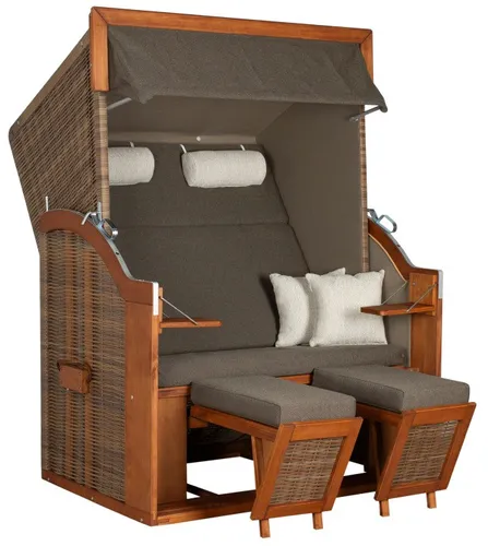 Strandkorb Tinnum Pinie PE griseum Dessin 574 von bene living