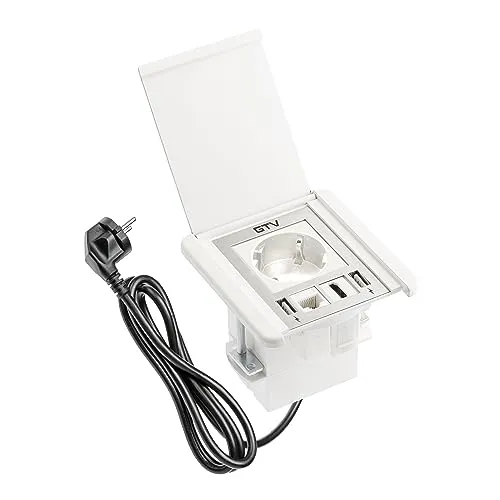 GTV FLIP Einbausteckdose mit USB und HDMI