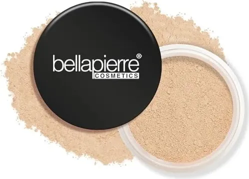 Bellapierre Cosmetics Loose Mineral Foundation Nr. 03 Biscotti - Make-up für einen natürlichen Teint, enthält 4 natürliche Mineralien für Pflege, Schutz und vielseitige Anwendung als Concealer und Puder.