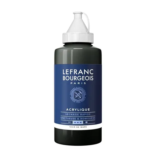 Fine Acrylfarbe Marsschwarz, 750ml Flasche, cremige Acrylfarbe auf Wa... 300386