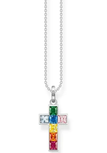 Thomas Sabo Damen Kette Kreuz mit bunten Steinen von THOMAS SABO