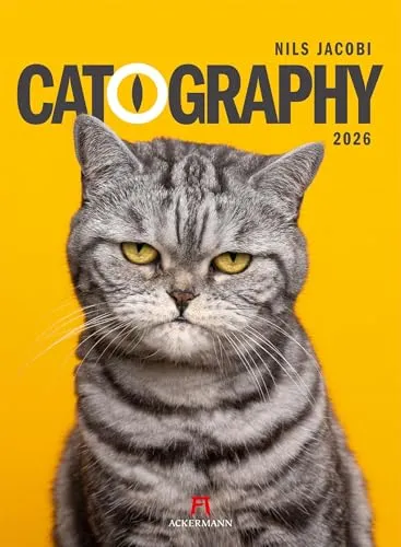 Catography Katzen-Kalender 2026 | Humorvoller Tier-Kalender im Hochformat (33x45 cm) | Haustier-Portraits von Nils Jacobi (furryfritz)