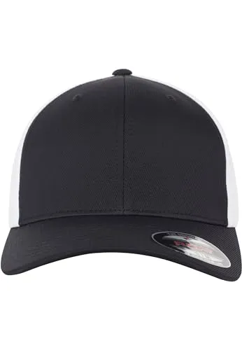 Flexfit Cap Ultrafibre und Airmesh 2-Tone, Black/White, S/M, 6533T