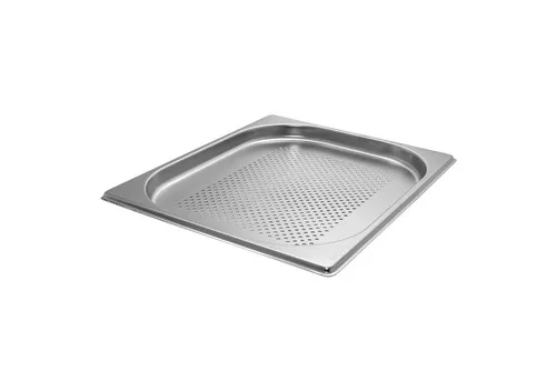 AcMax Thermobehälter GN 1/2 Edelstahl GN-Behälter 1,25 Liter Tiefe 20mm gelocht