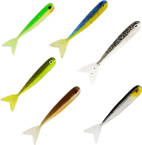 Westin Megateez V-Tail - Gummifisch, Farbe:Shiner, Länge / Gewicht / Packungsinhalt:5cm / 1g / 4 Stück