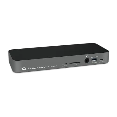 OWC Thunderbolt 3 Dock - 14-Port Dock inkl. Kabel, unterstützt bis zu zwei 4K-Displays und lädt Notebooks mit 85 W auf