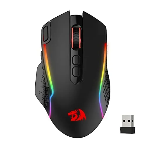 Redragon M810 Pro Kabellose Gaming-Maus - Kabellose Gaming-Maus mit 10.000 DPI, 8 programmierbaren Tasten und 45 Stunden Akkulaufzeit – perfekt für Gamer, die Präzision und Anpassungsfähigkeit suchen.