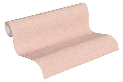 A.S. Création Vliestapete Exotic Life Tapete Uni Geometrisch Grafisch 10, 05 M x 0, 53 M Rosa Made in Germany 372841 37284-1