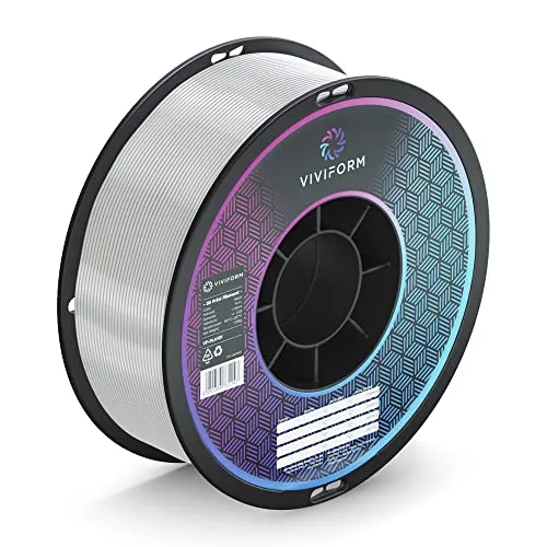 Viviform Silk PLA Filament für 3D Drucker – 1kg Rolle Silber metallic