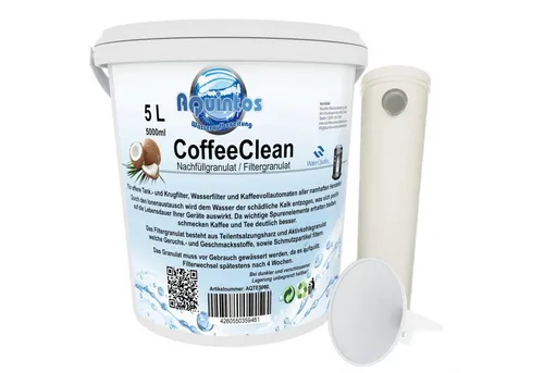 DeLonghi DLS C002 Wasserfilter Nachfüll Set 5L - Ersatzteile für De'Longhi Maschinen, sorgt für optimalen Kaffeegenuss und verlängert die Lebensdauer Ihrer Geräte.