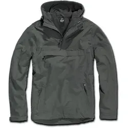 Brandit Herren Fleece Pull Over Windbreaker - Funktionsjacke für Herren, wind- und wasserabweisend mit Fleecefütterung für optimale Wärme an kalten Tagen. Perfekt für Outdoor-Aktivitäten!