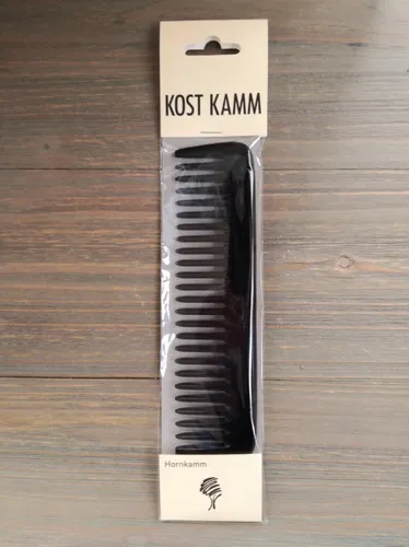 KOST KAMM Frisierkamm HORN AFROKAMM 18cm antistatisch Wasser-Büffelhorn Unikat