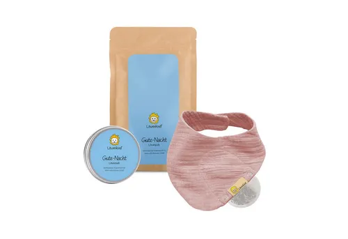 LÖWENKIND Gute-Nacht-Set für Babys und Kinder - Natürliche Einschlafhilfe für Babys ab Geburt. Ohne ätherische Öle, 100% natürliche Kräuter. Sanfte Anwendung für ruhige Nächte. Empfohlen von Schlafcoaches.