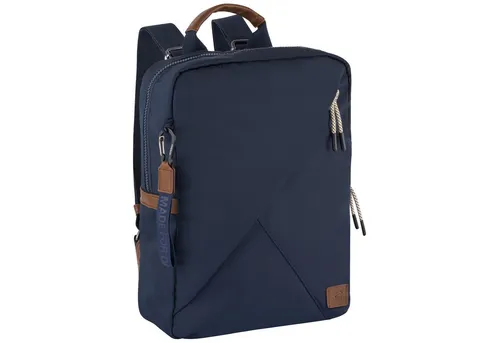 Rucksack CAMEL ACTIVE Aurum, blau - Handtaschen, mittelgroßer Rucksack aus leichtgewichtigem, recyceltem Nylon mit feinen Details, perfekt für lässige Unternehmungen und nachhaltigen Stil.