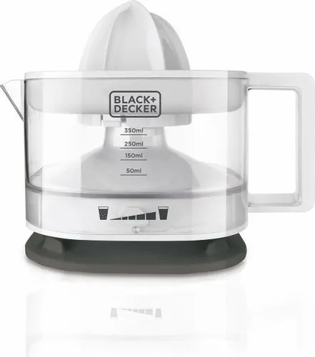 Black+Decker - BXCJ25E Zitruspresse, 25, Kunststoff, 350 milliliters, Weiß