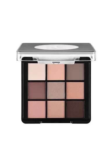 Flormar 9-Farben Lidschatten Palette – Cremige Textur mit Schimmer & Matt-Finish – Kompakt Make-up Palette für Smokey Eyes, natürliche Looks & intensive Farbübergänge – 5 Nude Dude