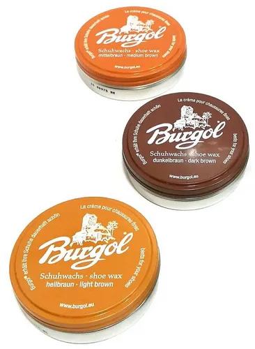 Burgol Burgol Schuhpflegeset Schuhwachs -Farbset Brauntöne shoe wax 100 ml B Schuhcreme