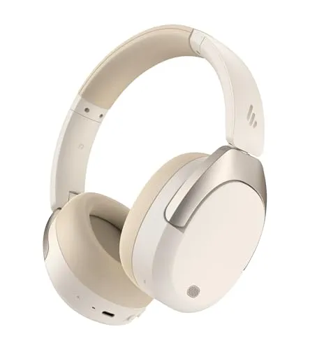 Edifier W830NB Wireless Over Ear Kopfhörer mit -45dB ANC, 94Std. AKKU, LDAC Hi-Res Sound, Spatial Audio, Schnellladung, Bluetooth V5.4 - Elfenbein