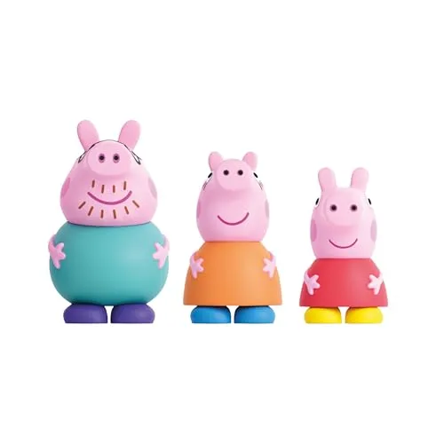 Peppa Wutz Peppa Wutz Badespielzeug-Set, 3 Stück, inkl. Mama, Papa und Peppa (DeQube 919D00046)