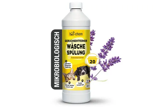 bio-chem Textilerfrischer Geruchsentferner Wäschespülung 1 L probiotischer Zusatz gegen Gerüche (Einzelprodukt, 1-St., 1) 1 L), Probiotische Enzym-Technologie, effektive Mikroorganismen