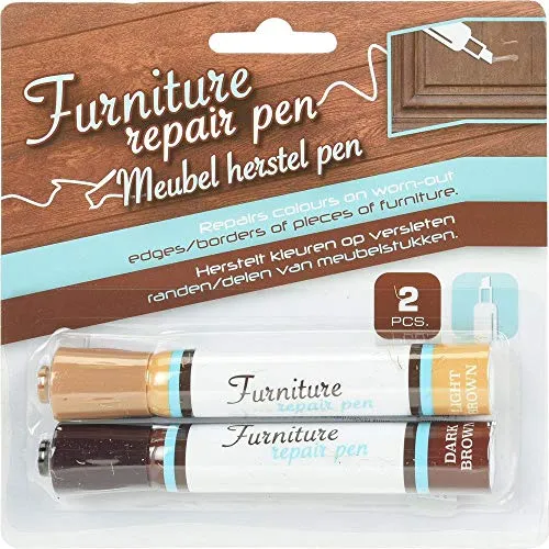 Excellent Houseware Holz-Reparaturstift, 2 Stück, Möbelkorrekturstift, Holzbodenstift, Laminat, Parkett