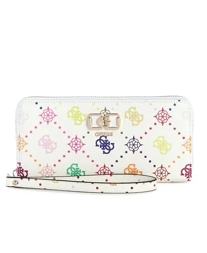 Guess Langbörse Damen Emelie Logo SLG Zip Around Large in pink von GUESS