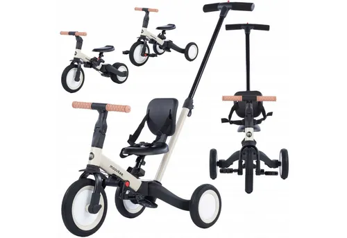 COIL Dreirad Lauflernrad 6-in-1 - Multifunktionales Dreirad/Laufrad für Kinder ab 12 Monaten, mit höhenverstellbarem Sattel aus Ökoleder und Gummirädern für sicheren Fahrspaß.