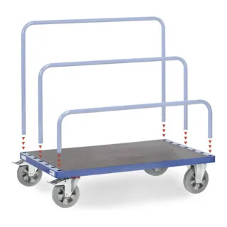 Fetra Plattenwagen 4465-1 mit Gummireifen von fetra